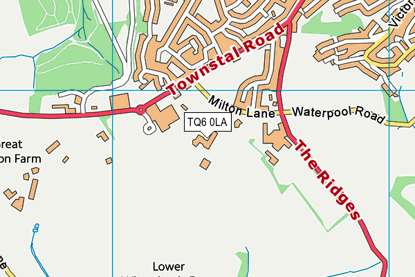TQ6 0LA map - OS VectorMap District (Ordnance Survey)