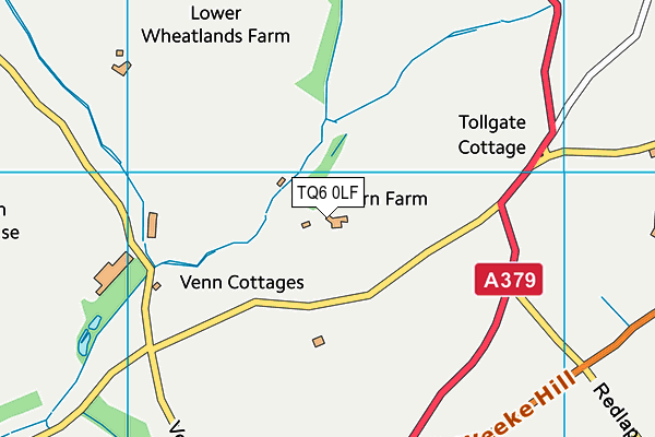 TQ6 0LF map - OS VectorMap District (Ordnance Survey)