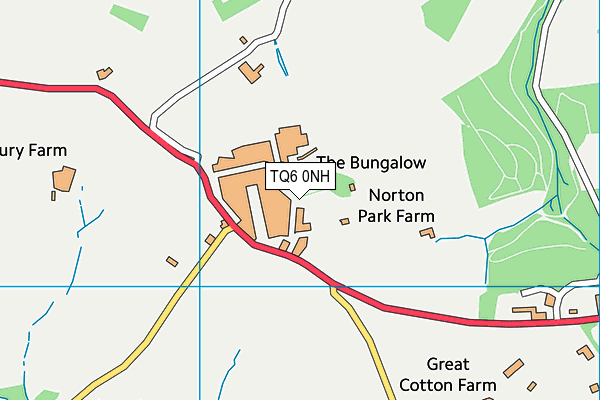 TQ6 0NH map - OS VectorMap District (Ordnance Survey)