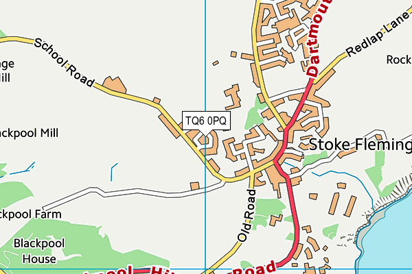 TQ6 0PQ map - OS VectorMap District (Ordnance Survey)