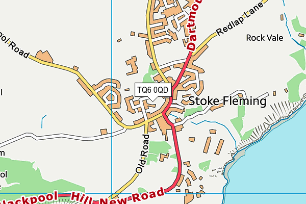 TQ6 0QD map - OS VectorMap District (Ordnance Survey)