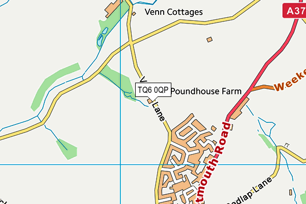 TQ6 0QP map - OS VectorMap District (Ordnance Survey)