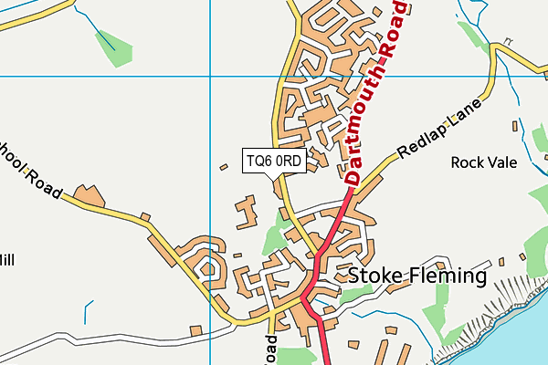 TQ6 0RD map - OS VectorMap District (Ordnance Survey)