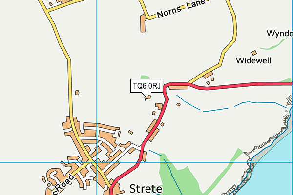 TQ6 0RJ map - OS VectorMap District (Ordnance Survey)