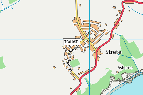 TQ6 0SD map - OS VectorMap District (Ordnance Survey)