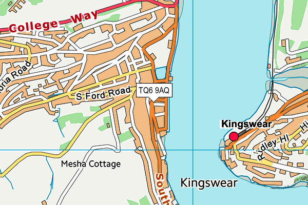 TQ6 9AQ map - OS VectorMap District (Ordnance Survey)