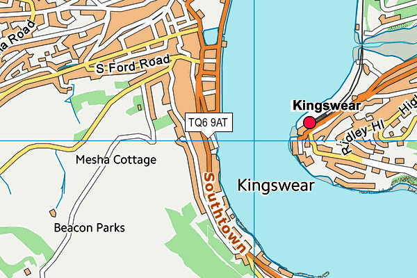 TQ6 9AT map - OS VectorMap District (Ordnance Survey)