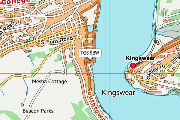 TQ6 9BW map - OS VectorMap District (Ordnance Survey)