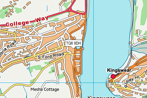 TQ6 9DH map - OS VectorMap District (Ordnance Survey)