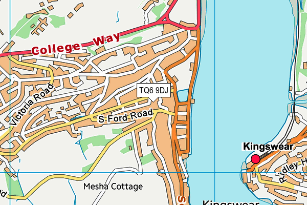 TQ6 9DJ map - OS VectorMap District (Ordnance Survey)