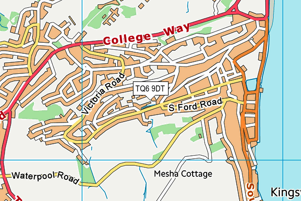 TQ6 9DT map - OS VectorMap District (Ordnance Survey)