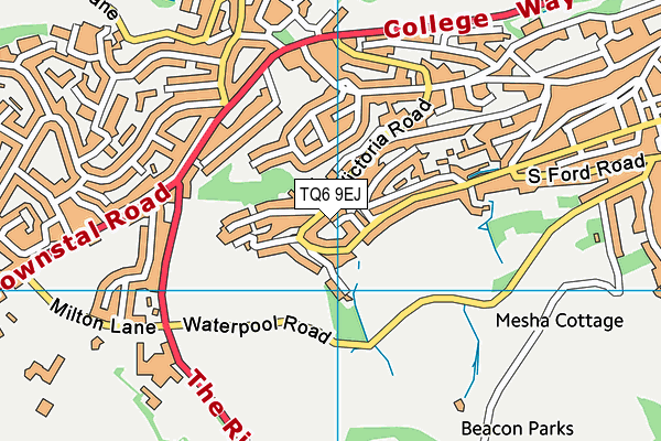TQ6 9EJ map - OS VectorMap District (Ordnance Survey)