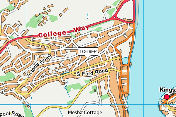 TQ6 9EP map - OS VectorMap District (Ordnance Survey)