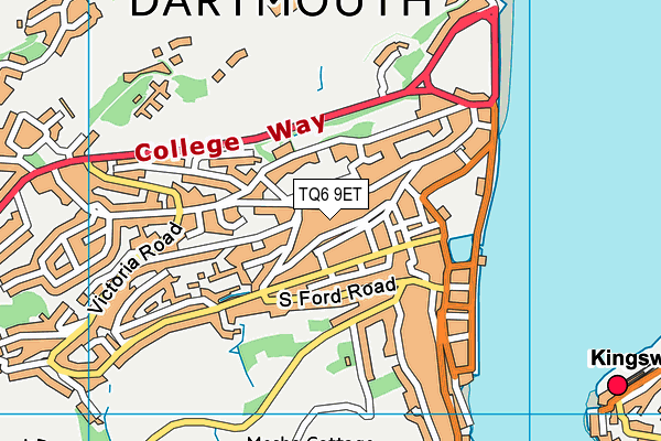 TQ6 9ET map - OS VectorMap District (Ordnance Survey)