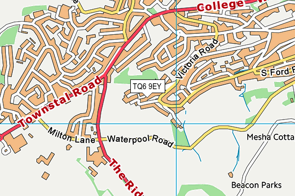 TQ6 9EY map - OS VectorMap District (Ordnance Survey)