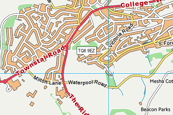 TQ6 9EZ map - OS VectorMap District (Ordnance Survey)