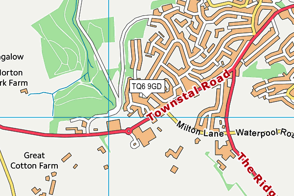 TQ6 9GD map - OS VectorMap District (Ordnance Survey)