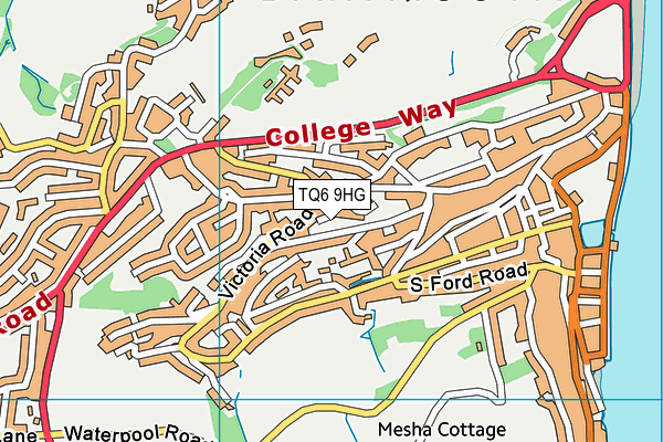 TQ6 9HG map - OS VectorMap District (Ordnance Survey)