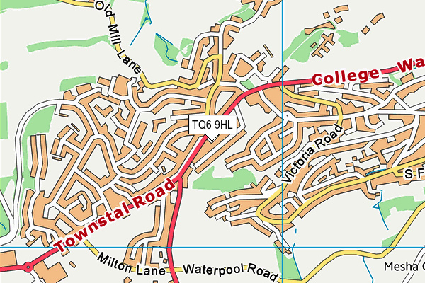 TQ6 9HL map - OS VectorMap District (Ordnance Survey)