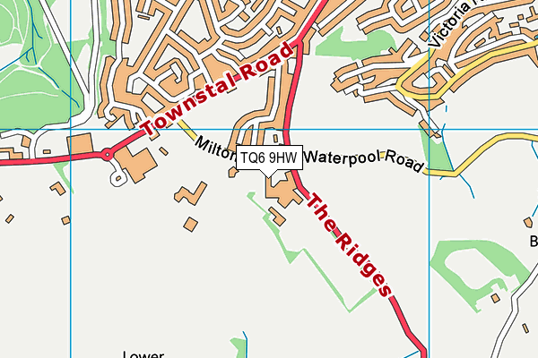 TQ6 9HW map - OS VectorMap District (Ordnance Survey)