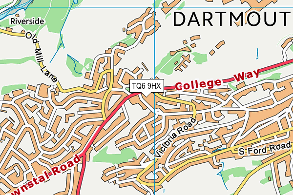 TQ6 9HX map - OS VectorMap District (Ordnance Survey)