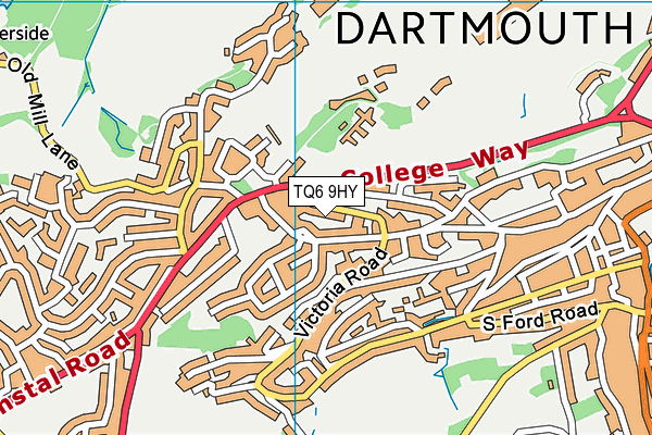 TQ6 9HY map - OS VectorMap District (Ordnance Survey)