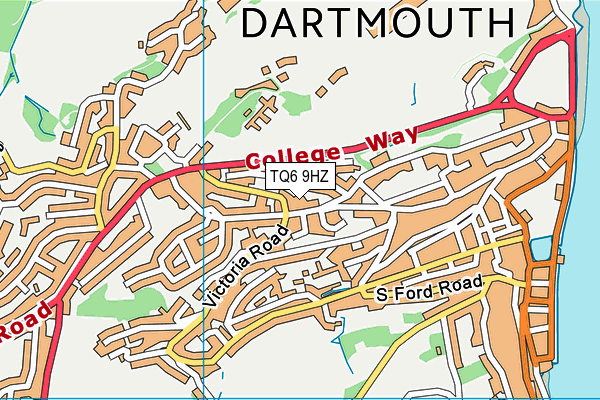 TQ6 9HZ map - OS VectorMap District (Ordnance Survey)