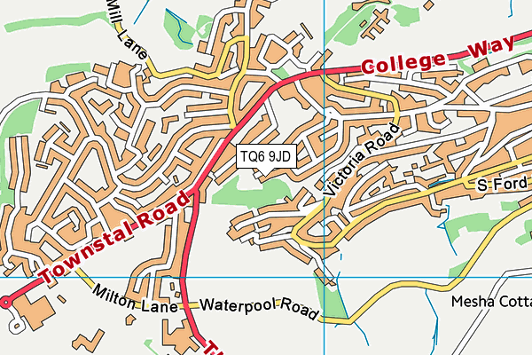 TQ6 9JD map - OS VectorMap District (Ordnance Survey)