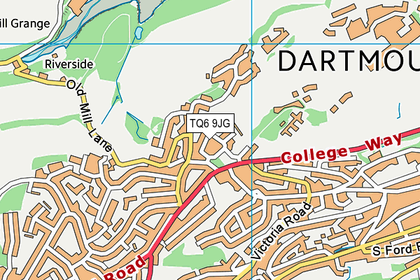 TQ6 9JG map - OS VectorMap District (Ordnance Survey)