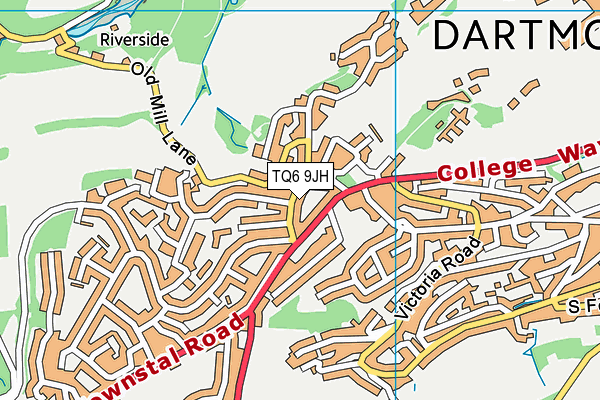 TQ6 9JH map - OS VectorMap District (Ordnance Survey)