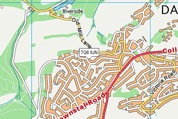 TQ6 9JN map - OS VectorMap District (Ordnance Survey)