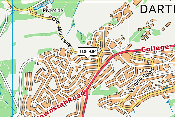 TQ6 9JP map - OS VectorMap District (Ordnance Survey)