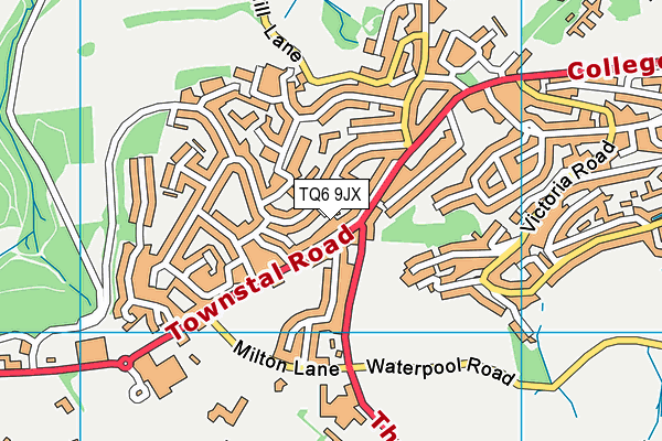 TQ6 9JX map - OS VectorMap District (Ordnance Survey)