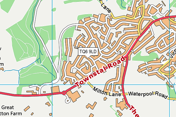 TQ6 9LD map - OS VectorMap District (Ordnance Survey)