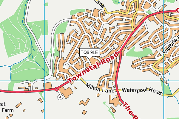 TQ6 9LE map - OS VectorMap District (Ordnance Survey)