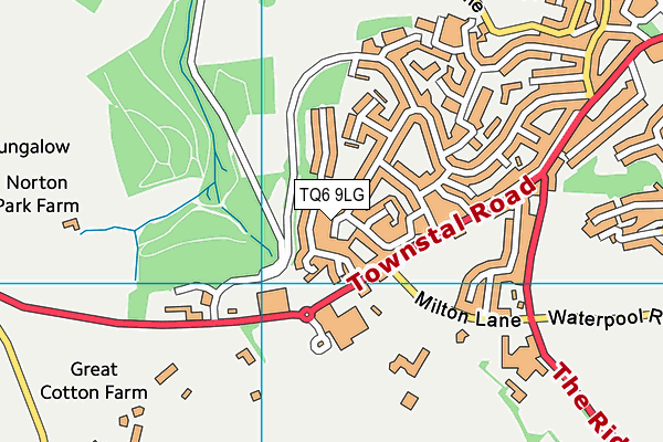 TQ6 9LG map - OS VectorMap District (Ordnance Survey)