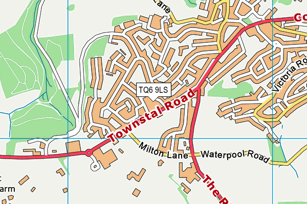 TQ6 9LS map - OS VectorMap District (Ordnance Survey)