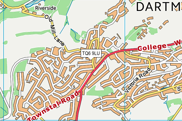 TQ6 9LU map - OS VectorMap District (Ordnance Survey)