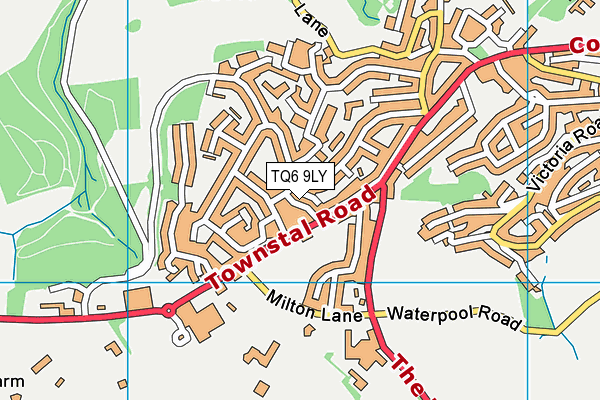 TQ6 9LY map - OS VectorMap District (Ordnance Survey)