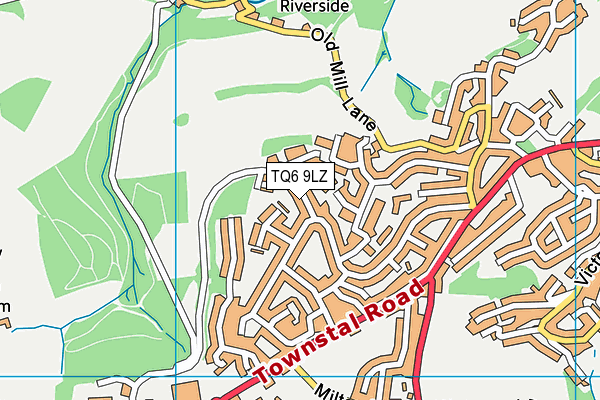 TQ6 9LZ map - OS VectorMap District (Ordnance Survey)