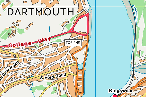 TQ6 9NS map - OS VectorMap District (Ordnance Survey)