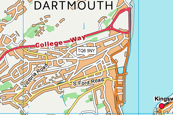 TQ6 9NY map - OS VectorMap District (Ordnance Survey)