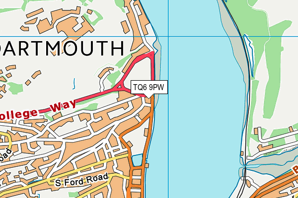 TQ6 9PW map - OS VectorMap District (Ordnance Survey)