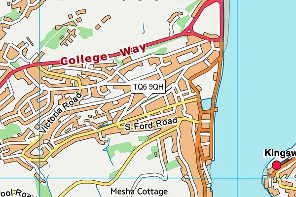 TQ6 9QH map - OS VectorMap District (Ordnance Survey)