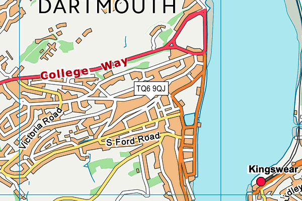 TQ6 9QJ map - OS VectorMap District (Ordnance Survey)