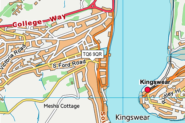 TQ6 9QR map - OS VectorMap District (Ordnance Survey)