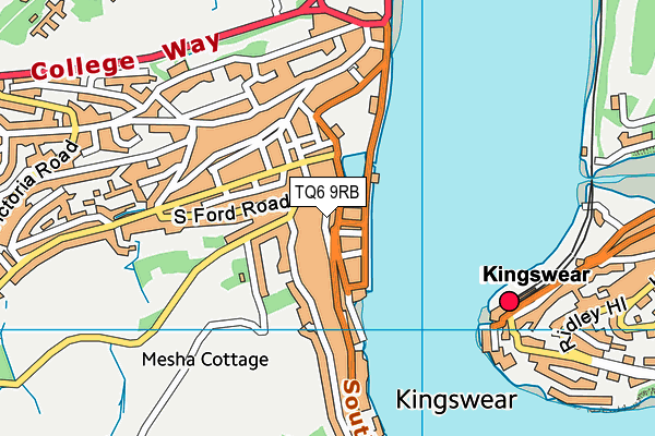 TQ6 9RB map - OS VectorMap District (Ordnance Survey)