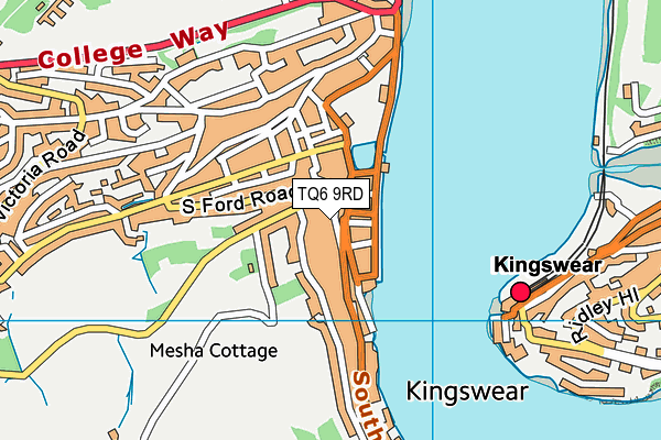 TQ6 9RD map - OS VectorMap District (Ordnance Survey)