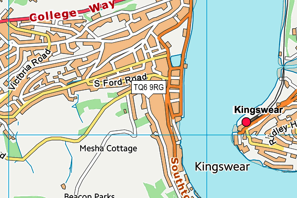 TQ6 9RG map - OS VectorMap District (Ordnance Survey)