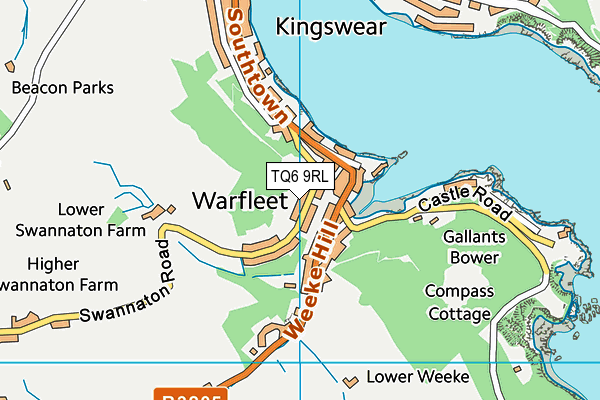 TQ6 9RL map - OS VectorMap District (Ordnance Survey)